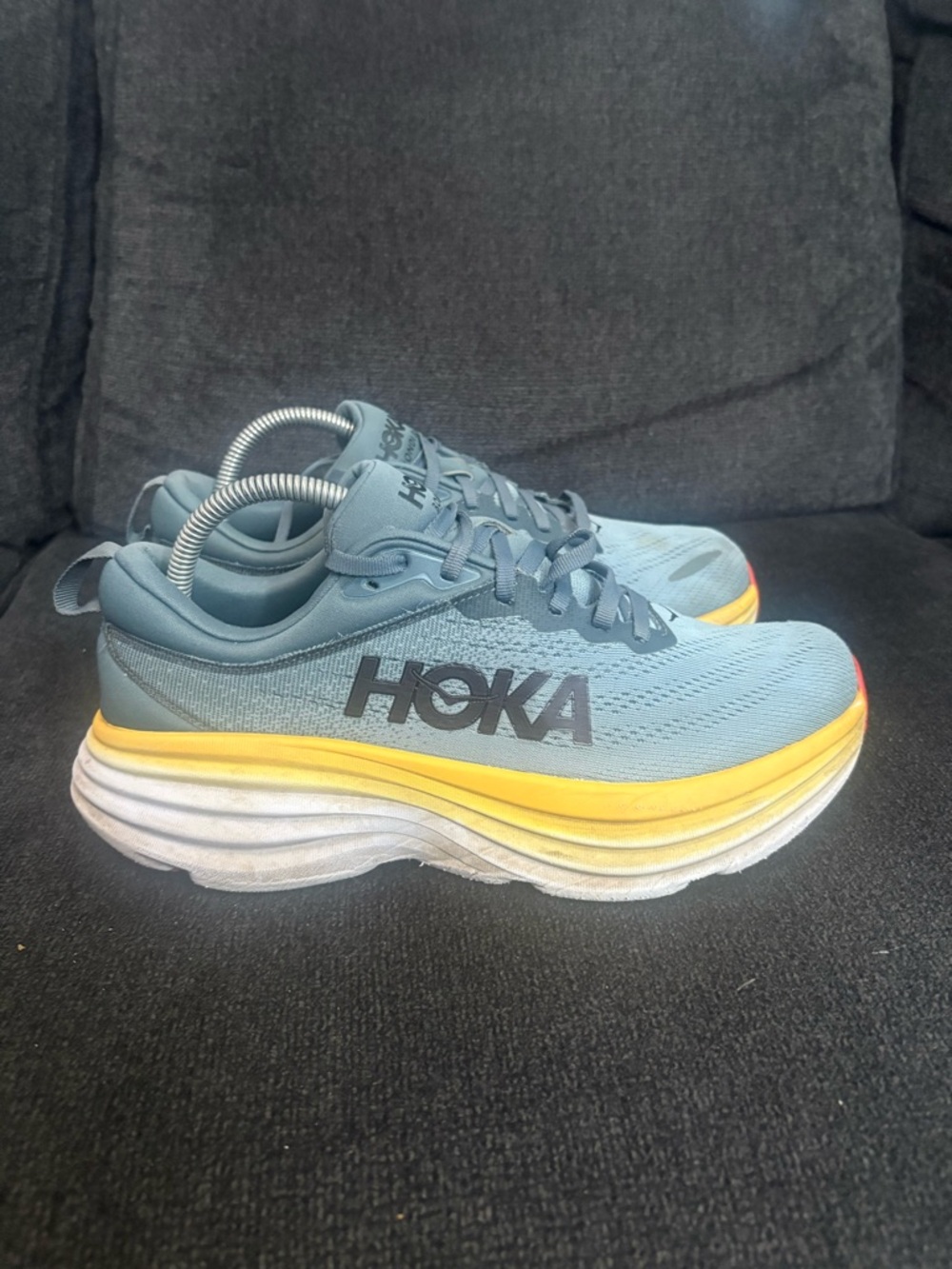 HOKA Bondi 8 Men's Running Shoe Goblin Blue Mountain Spring Size 9